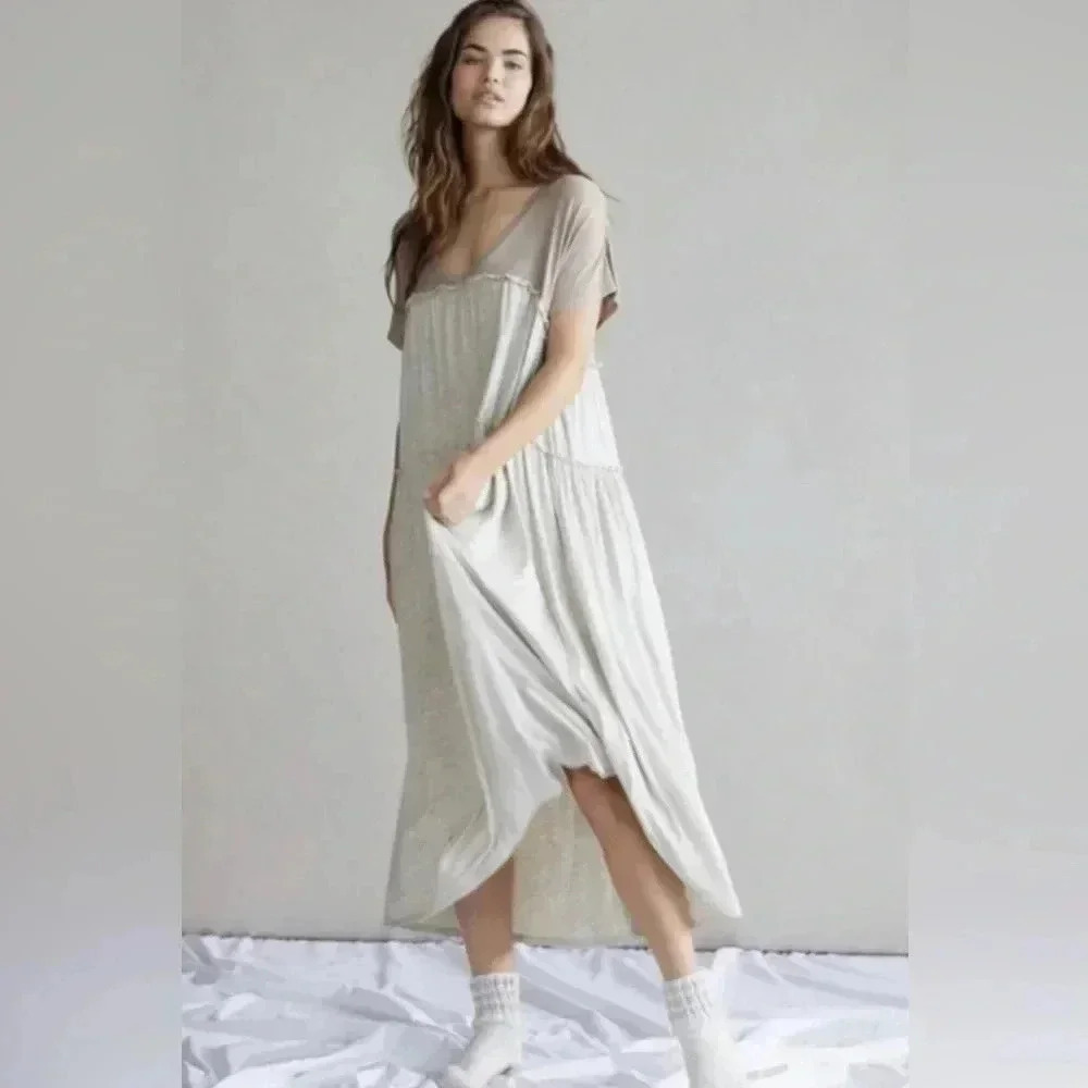Saturday and Sunday -BOBBIE TIERED MIDI DRESS by Anthropologie